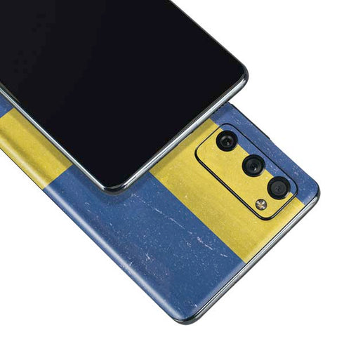 Sweden Flag Distressed Galaxy S20 Fan Edition Skin